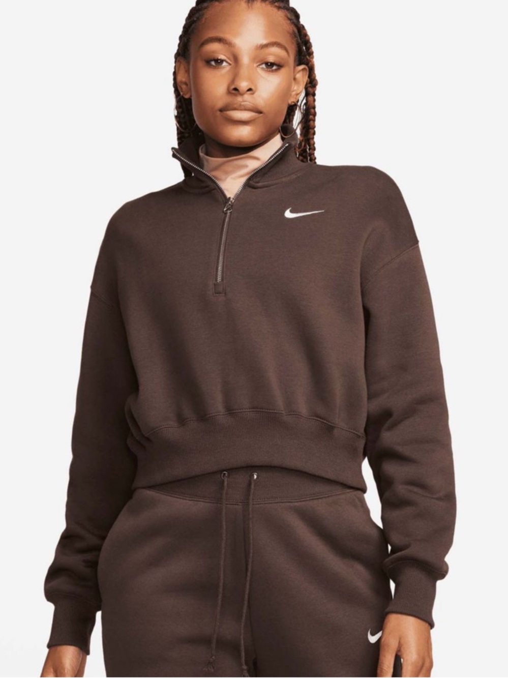 Nike Phoenix Cropped 1/2 Zip L